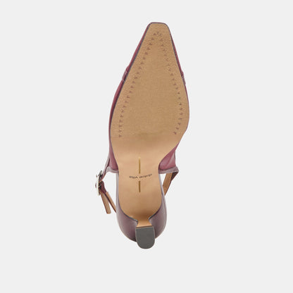 Lorine Burgundy Mesh Heels | Dolce Vita