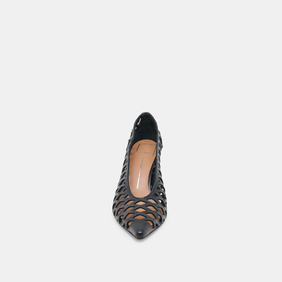 Tanya Black Woven Leather Heels | Dolce Vita