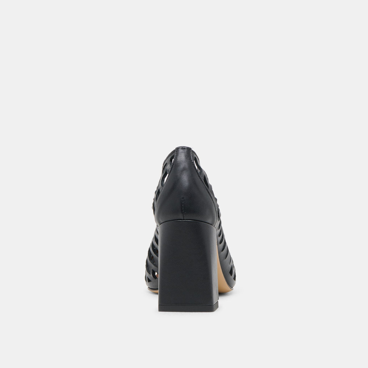 Tanya Black Woven Leather Heels | Dolce Vita