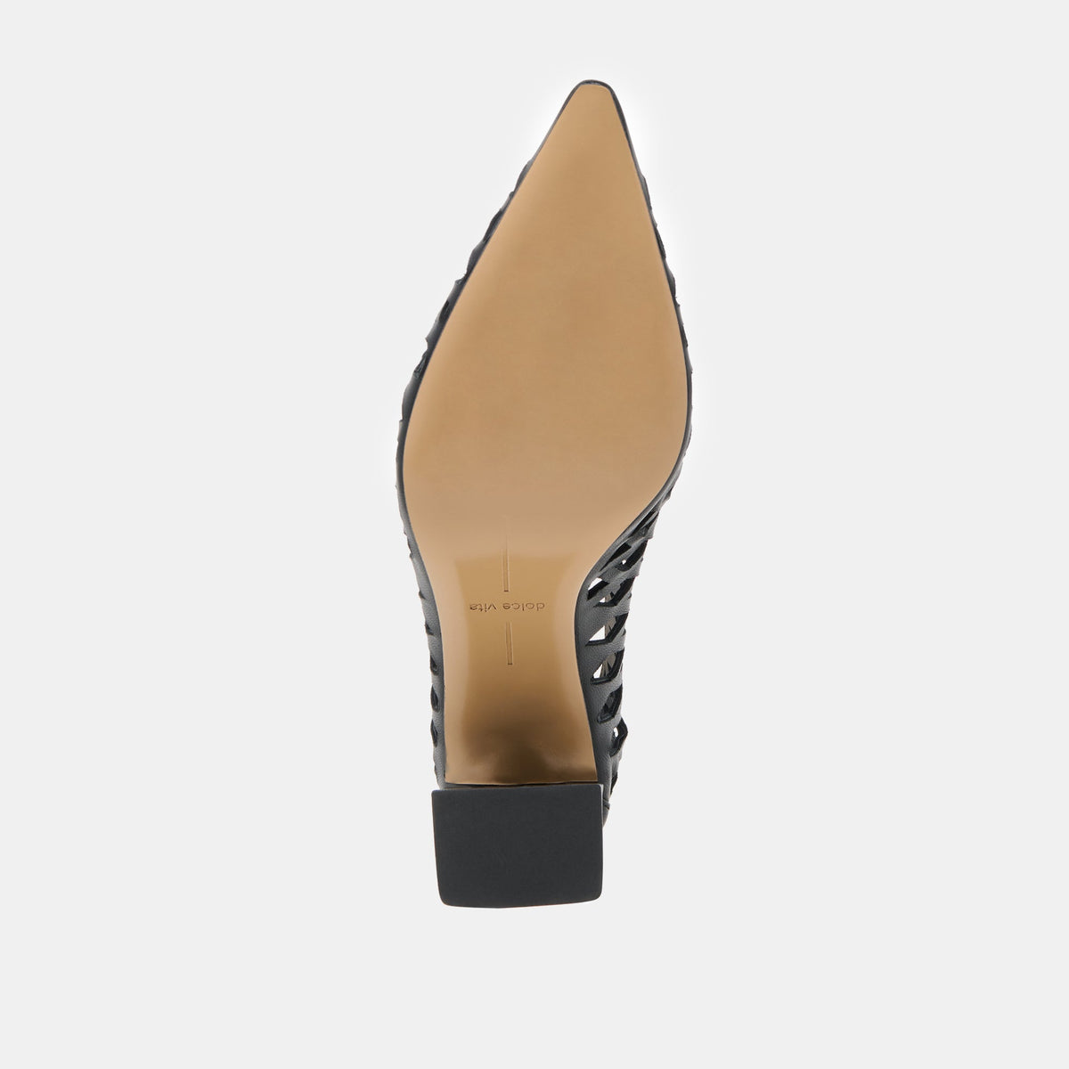 Tanya Black Woven Leather Heels | Dolce Vita