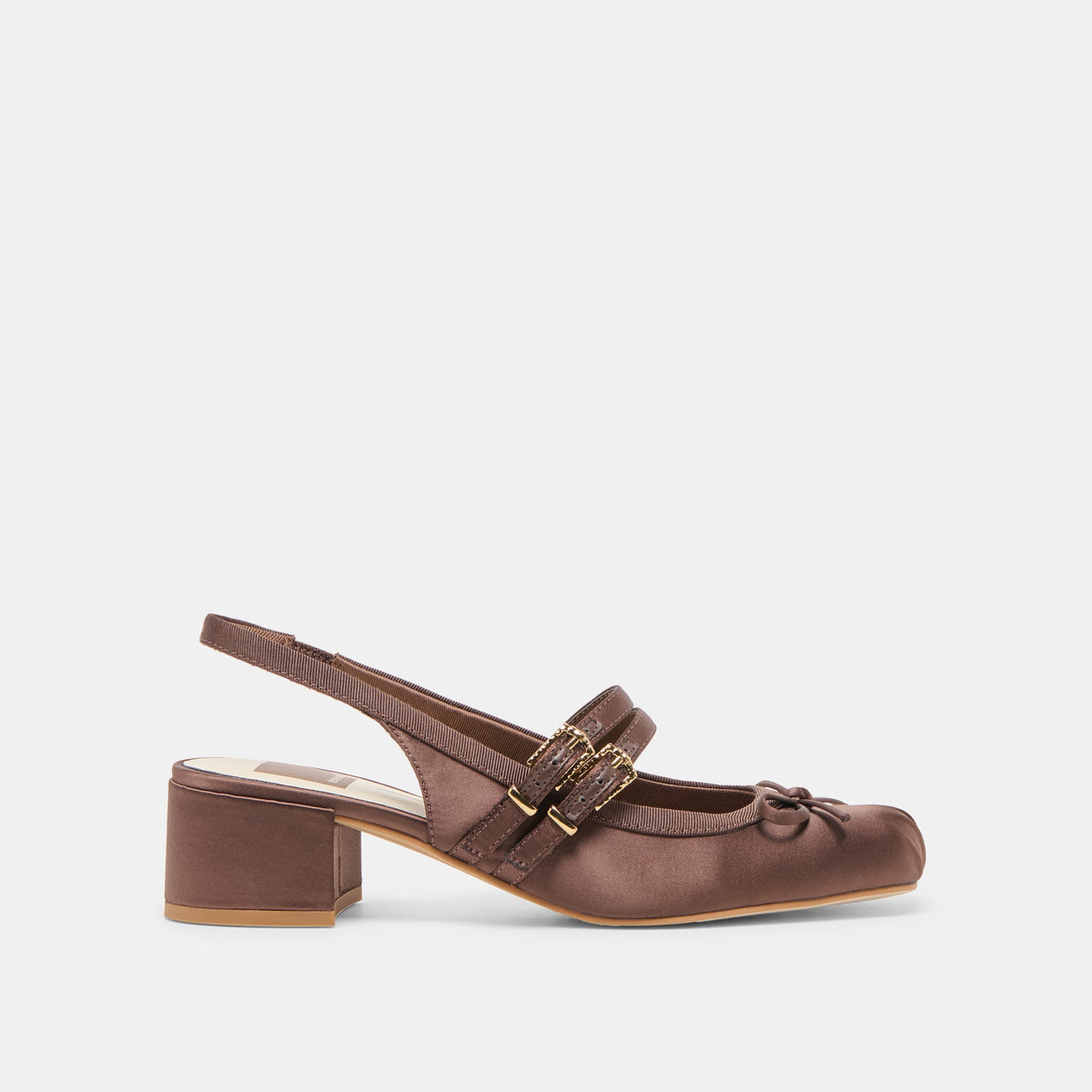 Loris Mahogany Satin Heels | Dolce Vita