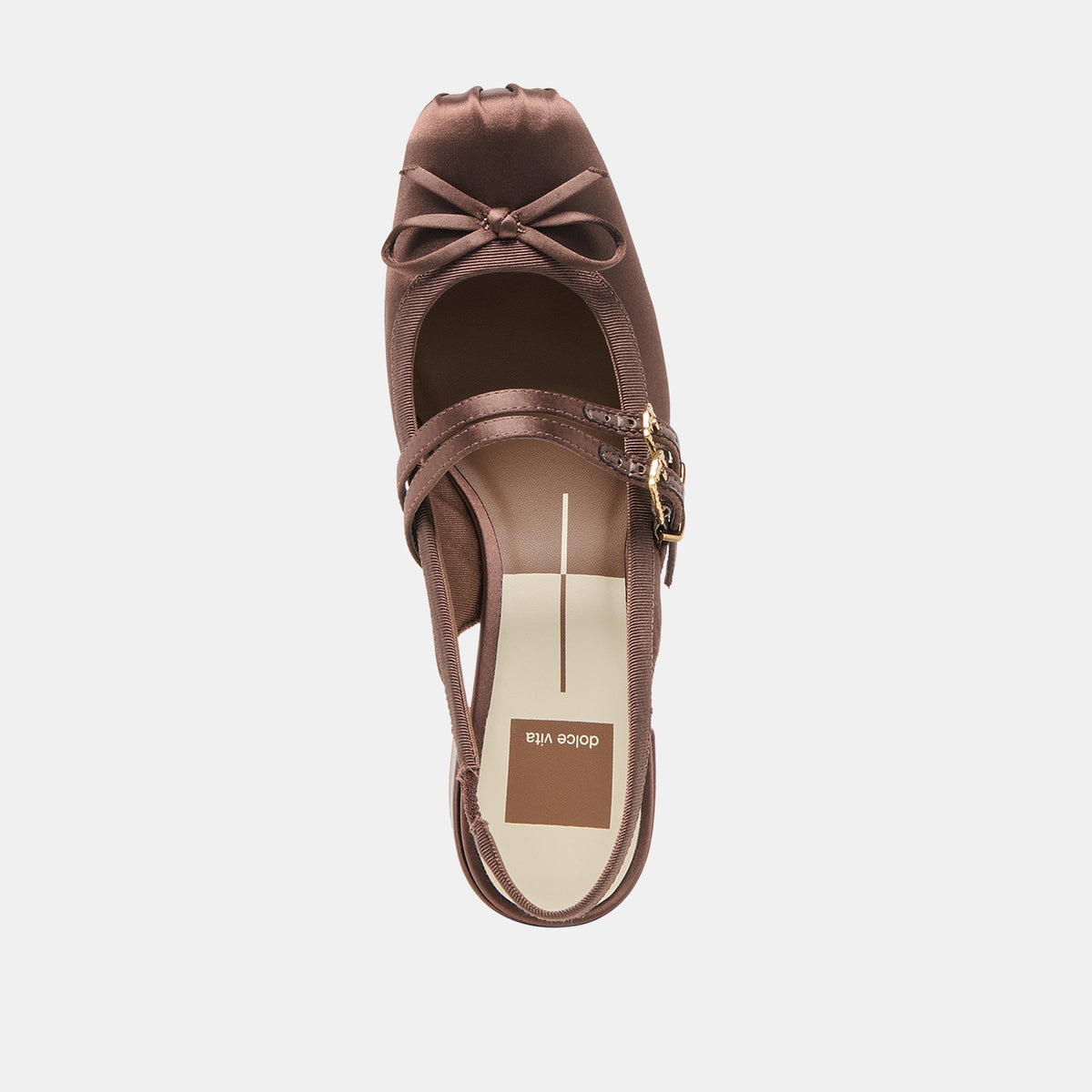 Loris Mahogany Satin Heels | Dolce Vita