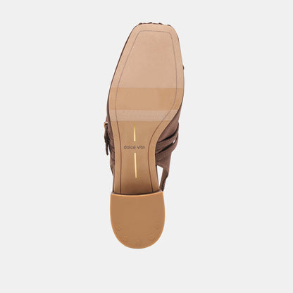 Loris Mahogany Satin Heels | Dolce Vita
