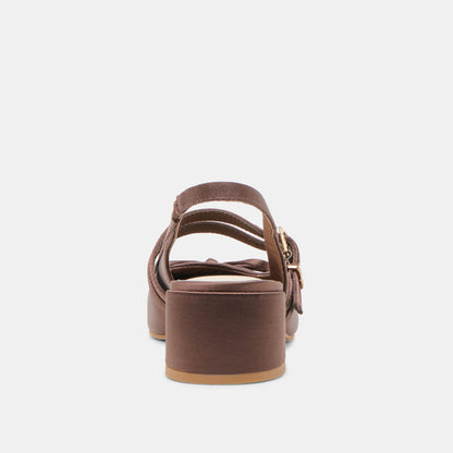 Loris Mahogany Satin Heels | Dolce Vita
