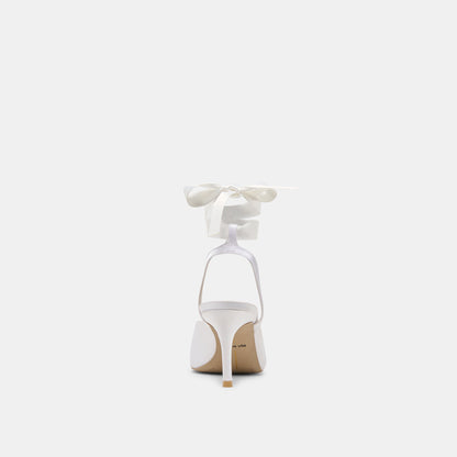 Efora True White Satin Heels | Dolce Vita