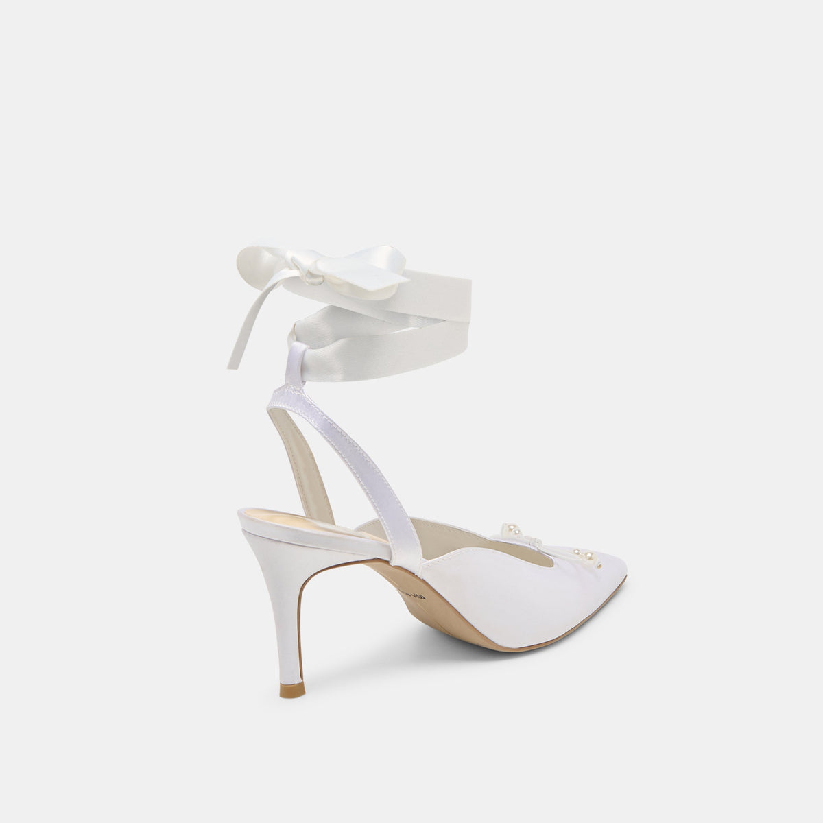 Efora True White Satin Heels | Dolce Vita