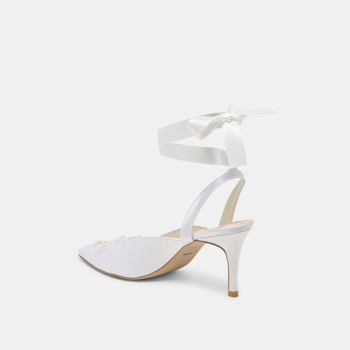Efora True White Satin Heels | Dolce Vita