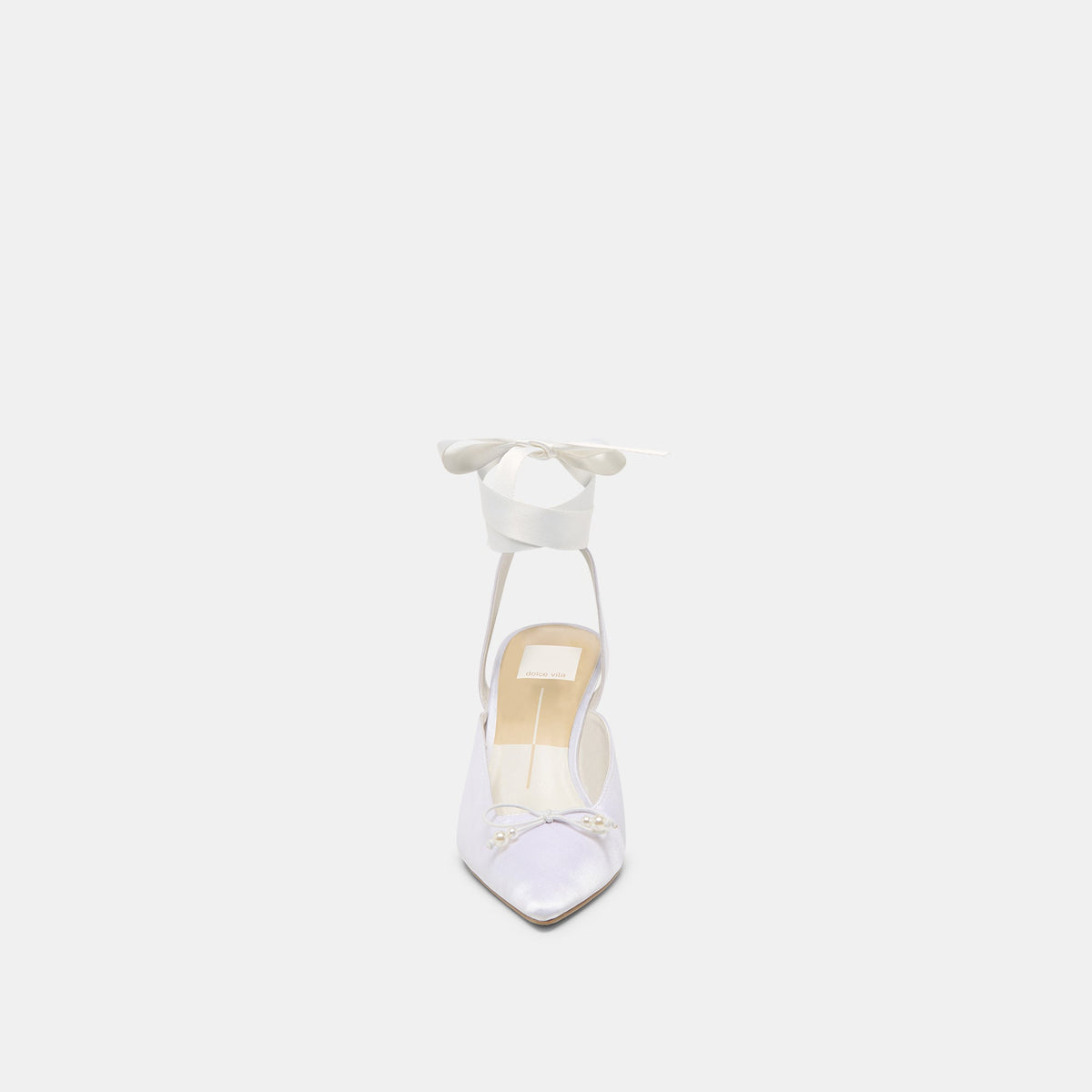 Efora True White Satin Heels | Dolce Vita