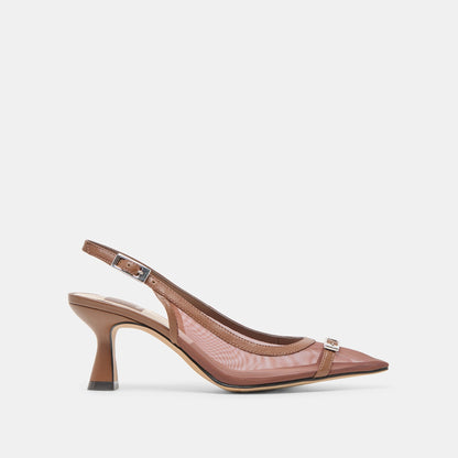 Lorine Espresso Mesh Heels | Dolce Vita