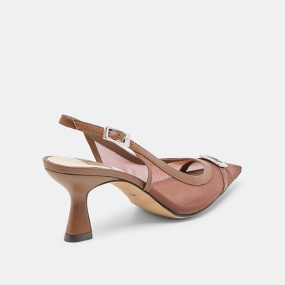 Lorine Espresso Mesh Heels | Dolce Vita