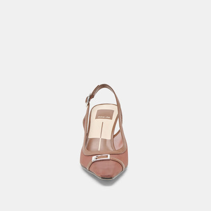 Lorine Espresso Mesh Heels | Dolce Vita