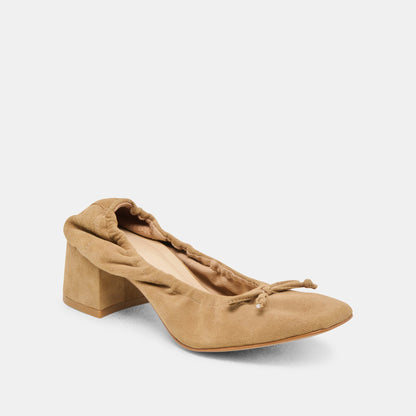 Karmin Dk Taupe Suede Heels | Dolce Vita