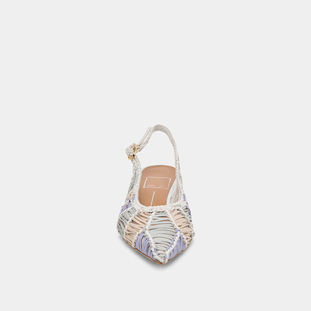 Dafney White Multi Woven Leather Heels | Dolce Vita