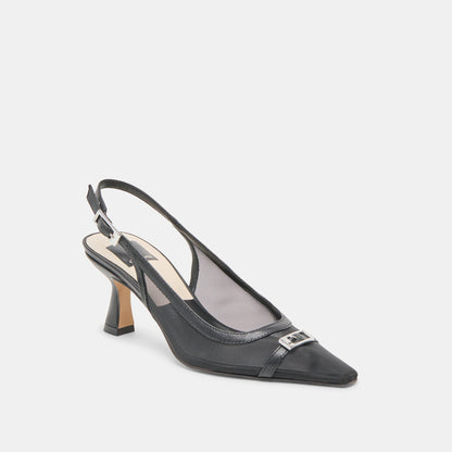 Lorine Onyx Mesh Heels | Dolce Vita