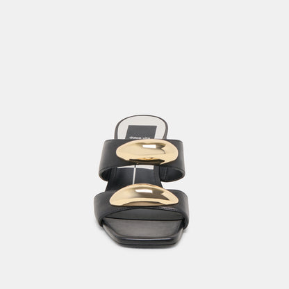 Barnet Black Leather Heels | Dolce Vita