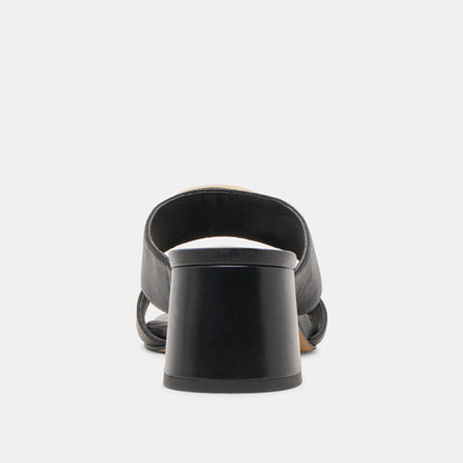 Barnet Black Leather Heels | Dolce Vita