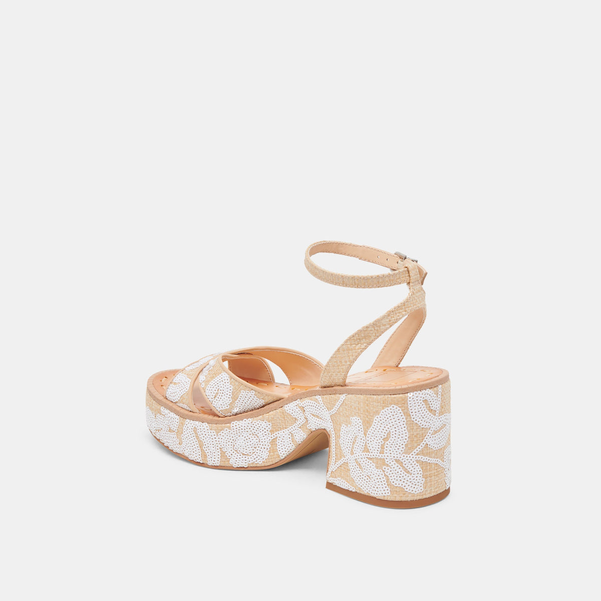 ENIKO HEELS NATURAL MULTI FLORAL SEQUIN
 – Dolce Vita | Dolce Vita