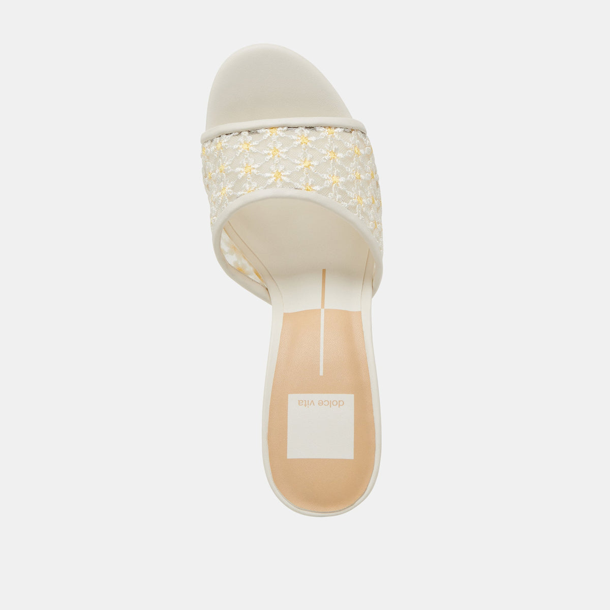 LAVENA FLORAL HEELS WHITE YELLOW FLORAL MESH
 – Dolce Vita | Dolce Vita