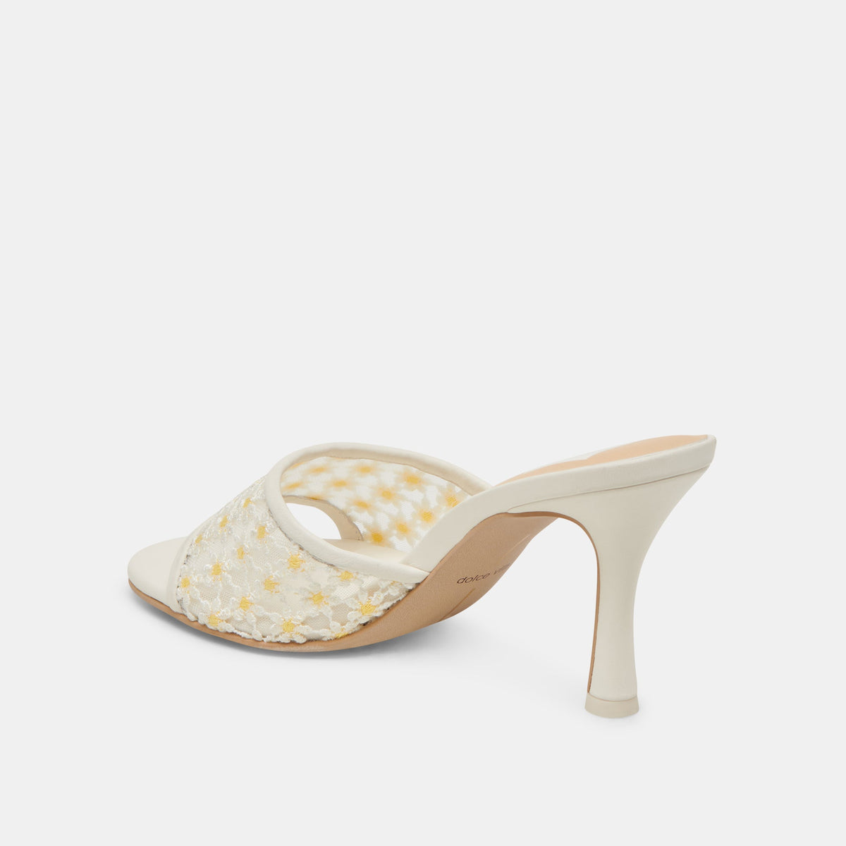LAVENA FLORAL HEELS WHITE YELLOW FLORAL MESH
 – Dolce Vita | Dolce Vita