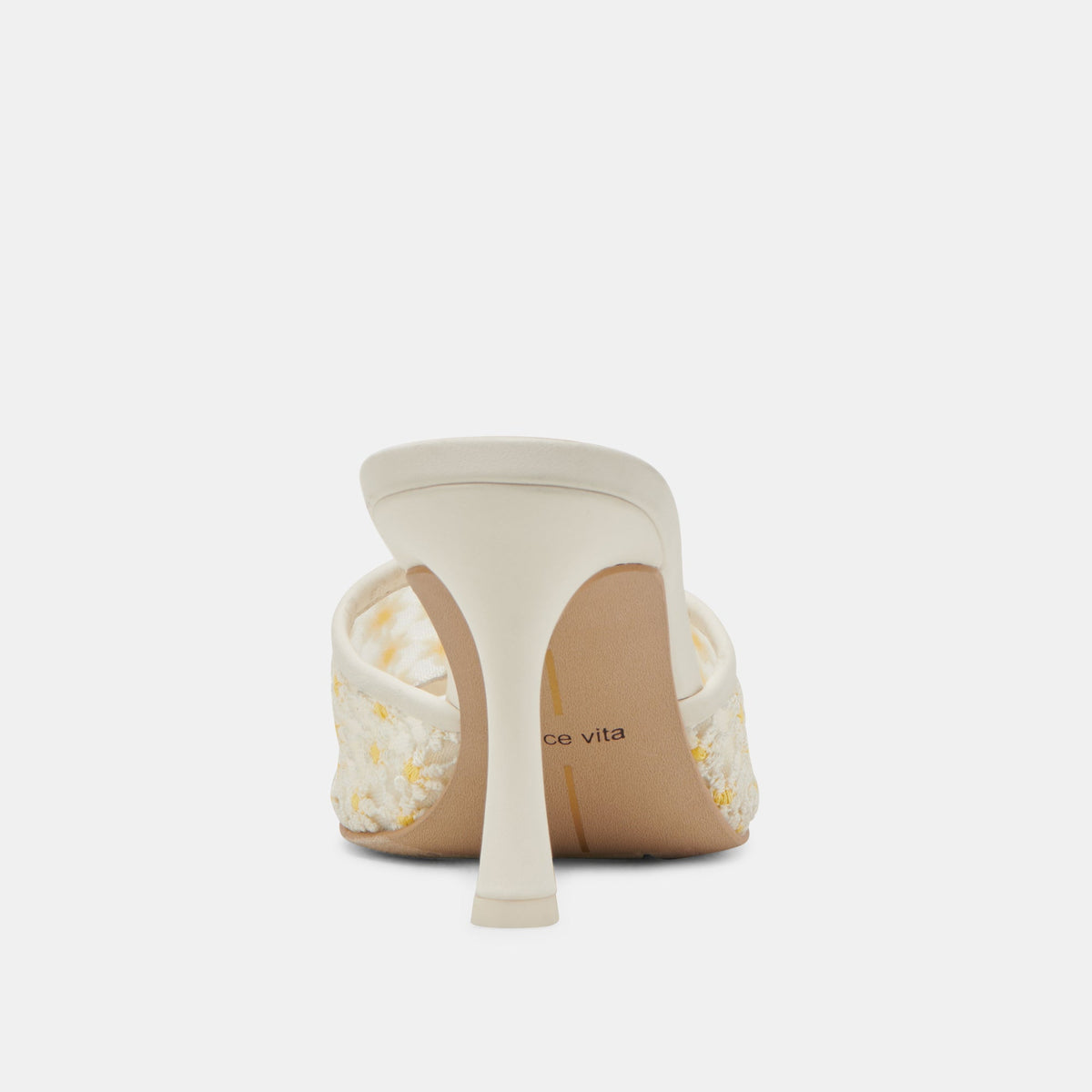 LAVENA FLORAL HEELS WHITE YELLOW FLORAL MESH
 – Dolce Vita | Dolce Vita