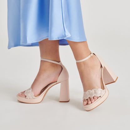 PELTIN HEELS LIGHT PINK WOVEN RAFFIA
 – Dolce Vita | Dolce Vita