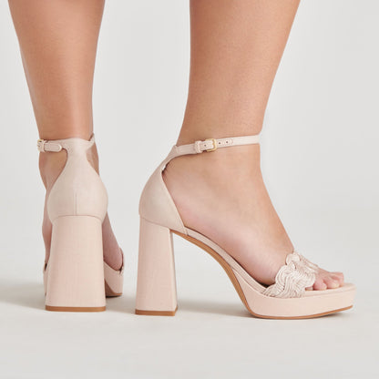 PELTIN HEELS LIGHT PINK WOVEN RAFFIA
 – Dolce Vita | Dolce Vita