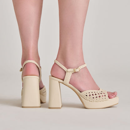 PEYTEN HEELS CREME WOVEN STELLA
 – Dolce Vita | Dolce Vita