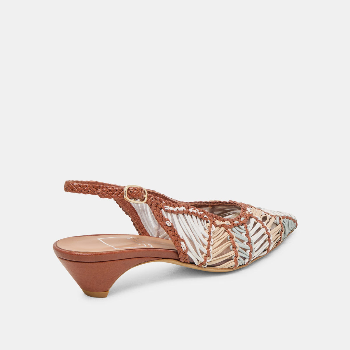 Dafney Tan Multi Woven Leather Heels | Dolce Vita