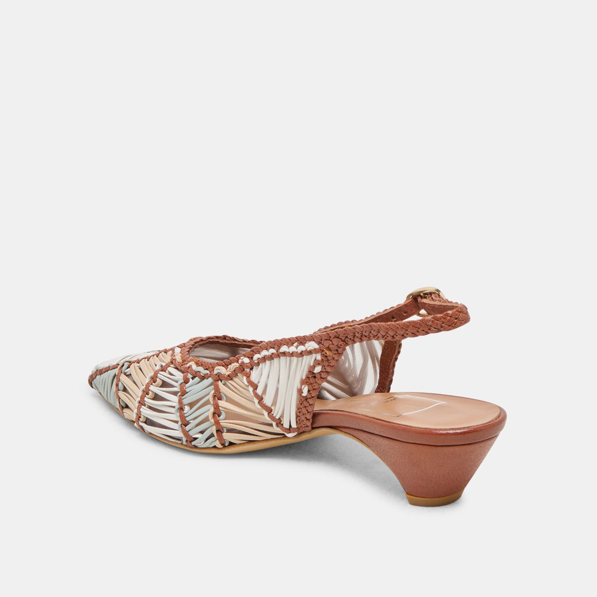 Dafney Tan Multi Woven Leather Heels | Dolce Vita