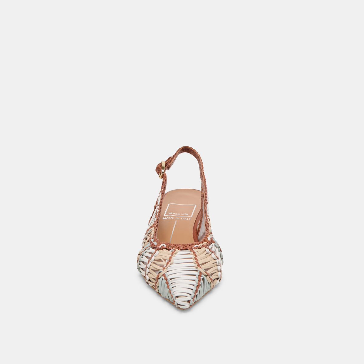 Dafney Tan Multi Woven Leather Heels | Dolce Vita