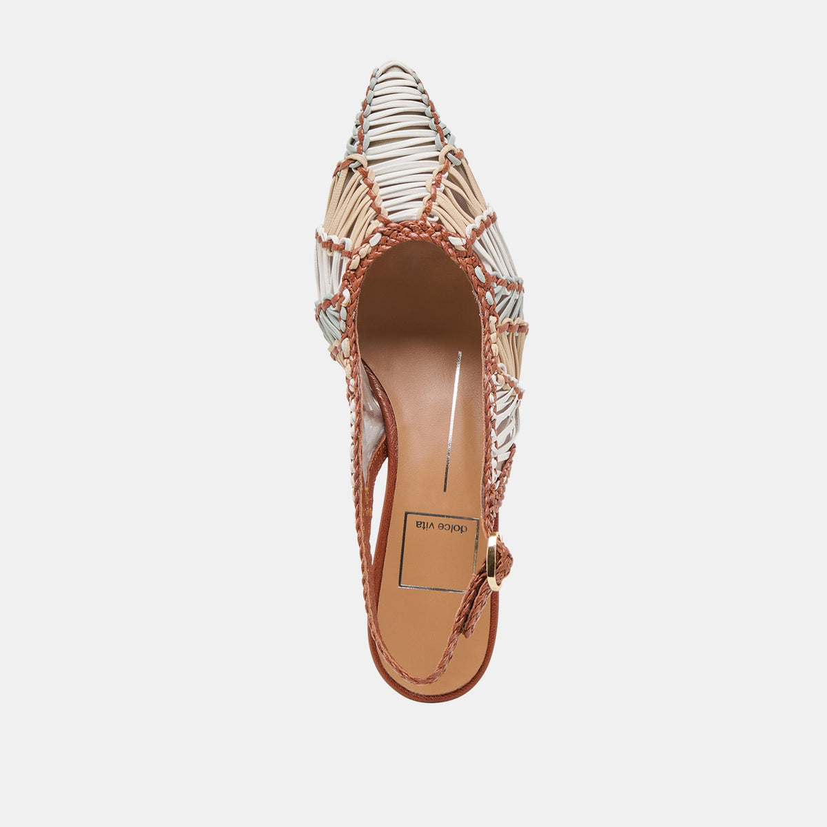 Dafney Tan Multi Woven Leather Heels | Dolce Vita
