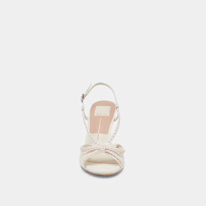LONNY PEARL HEELS WHITE SATIN
 – Dolce Vita | Dolce Vita