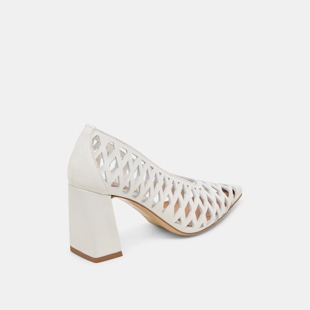 Tanya Bone Woven Leather Heels | Dolce Vita