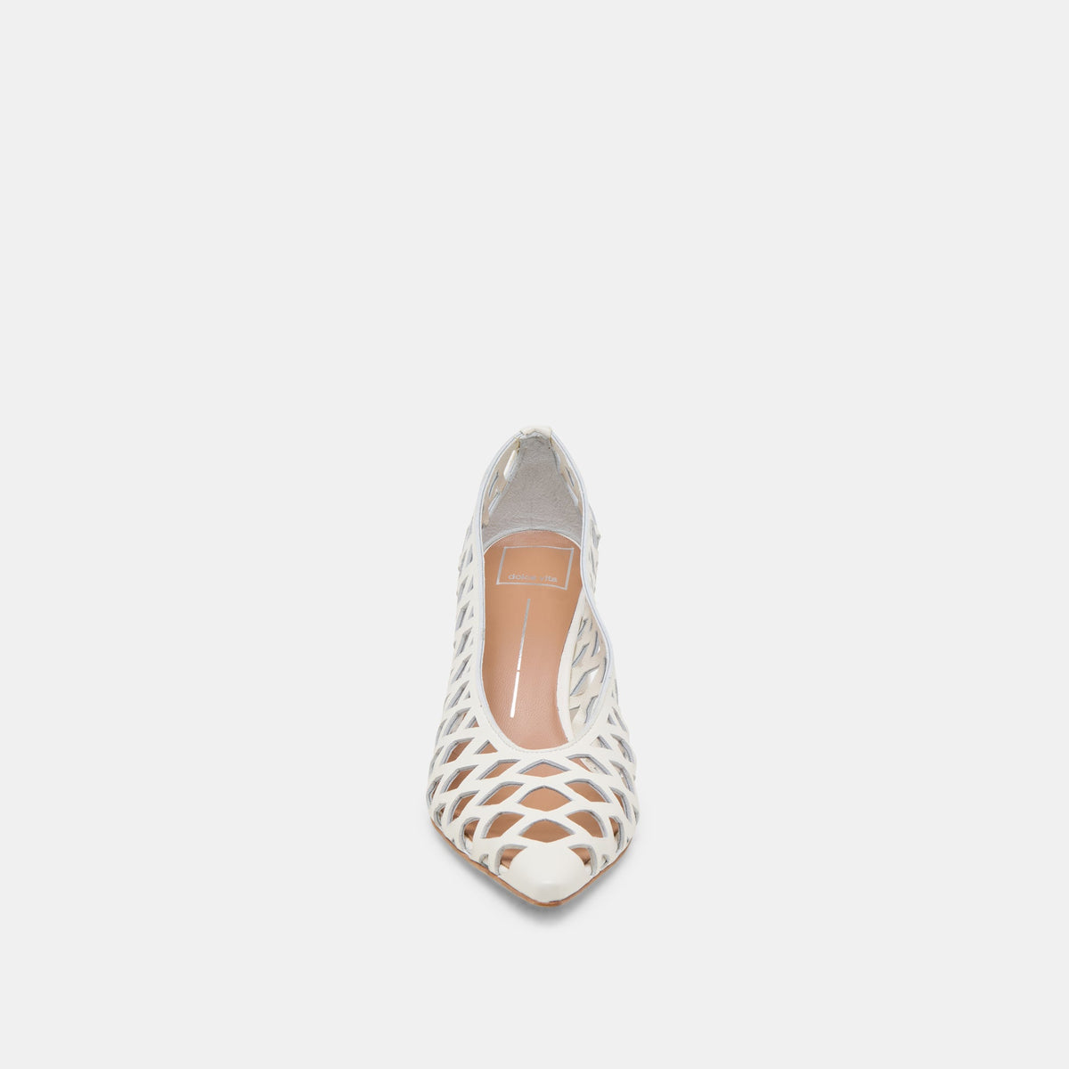 Tanya Bone Woven Leather Heels | Dolce Vita