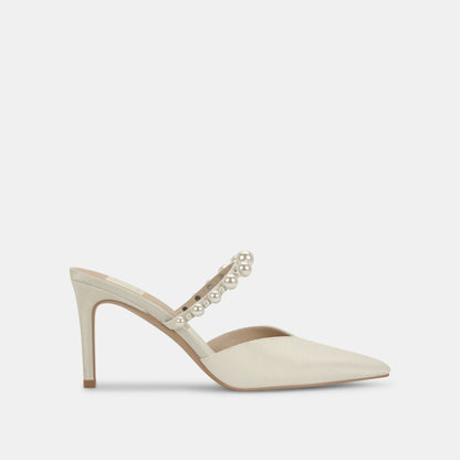 KANIKA Pearl Heels Vanilla Silk | Vanilla Silk Pearl Tapered Heels
 – Dolce Vita | Dolce Vita