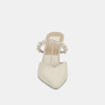 KANIKA Pearl Heels Vanilla Silk | Vanilla Silk Pearl Tapered Heels
 – Dolce Vita | Dolce Vita