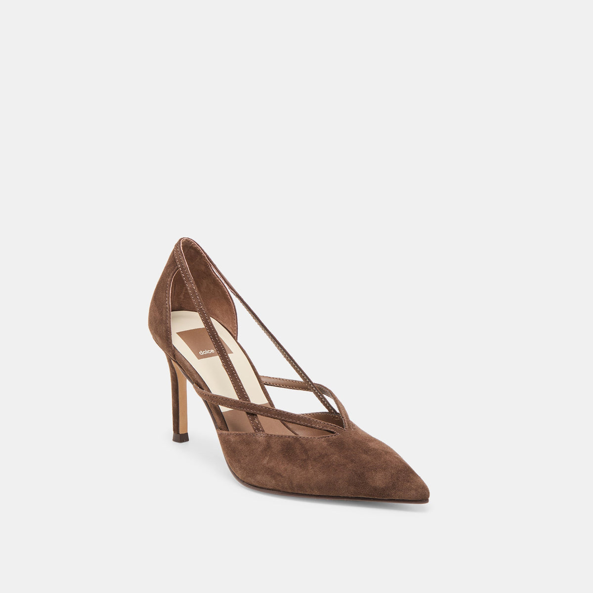 Kaine Dk Brown Suede Heels | Dolce Vita
