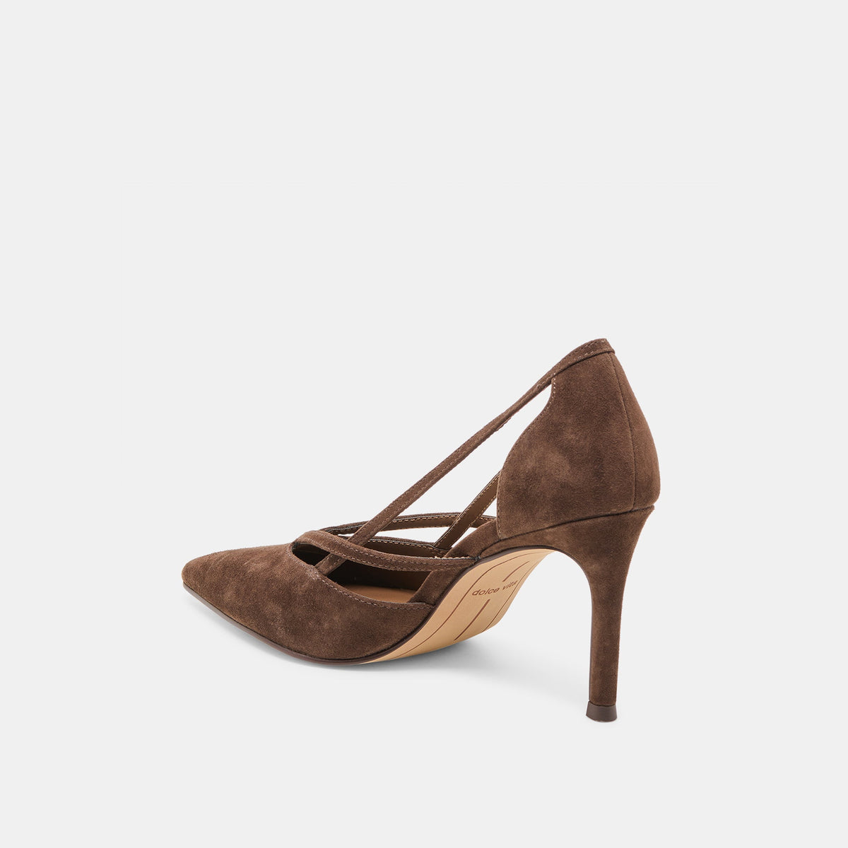 Kaine Dk Brown Suede Heels | Dolce Vita