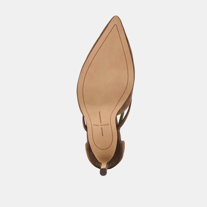 Kaine Dk Brown Suede Heels | Dolce Vita