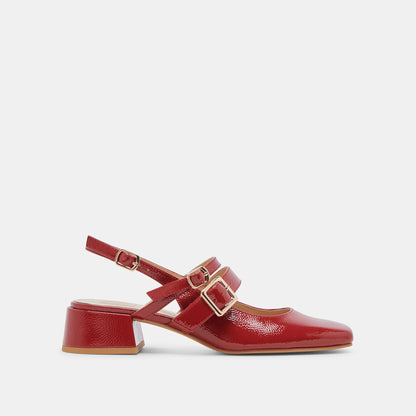 PATZY HEELS CRIMSON CRINKLE PATENT LEATHER
 – Dolce Vita | Dolce Vita