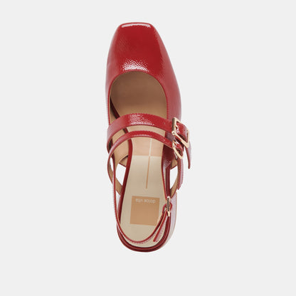 PATZY HEELS CRIMSON CRINKLE PATENT LEATHER
 – Dolce Vita | Dolce Vita