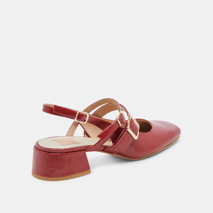 PATZY HEELS CRIMSON CRINKLE PATENT LEATHER
 – Dolce Vita | Dolce Vita