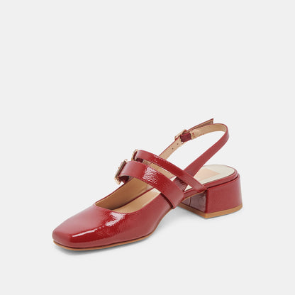 PATZY HEELS CRIMSON CRINKLE PATENT LEATHER
 – Dolce Vita | Dolce Vita