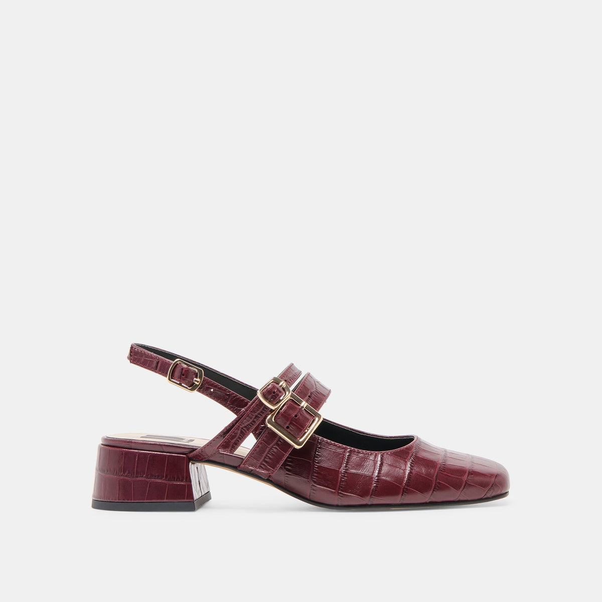 Patzy Oxblood Embossed Leather Heels | Dolce Vita