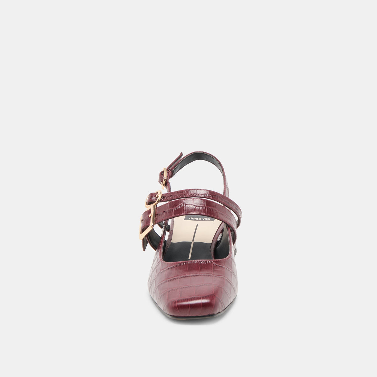 Patzy Oxblood Embossed Leather Heels | Dolce Vita