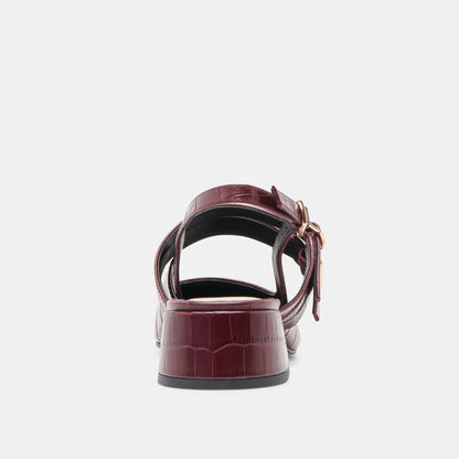 Patzy Oxblood Embossed Leather Heels | Dolce Vita