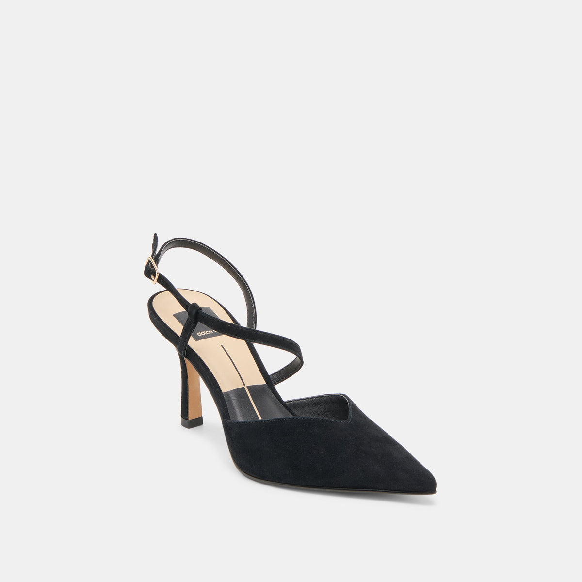 Kamra Onyx Suede Heels | Dolce Vita