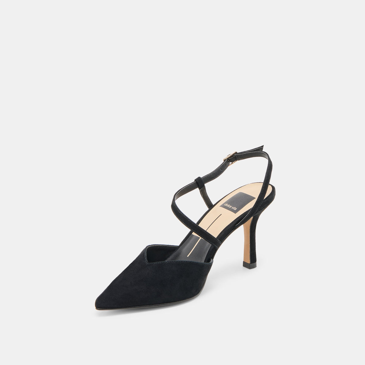 Kamra Onyx Suede Heels | Dolce Vita