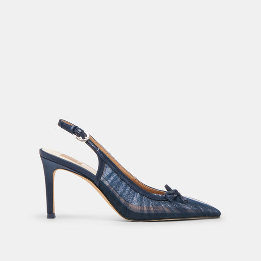 Yela Navy Tulle Heels | Dolce Vita