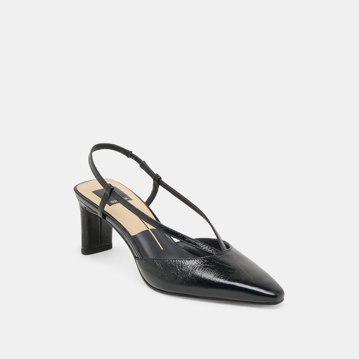 Ginay Black Leather Heels | Dolce Vita